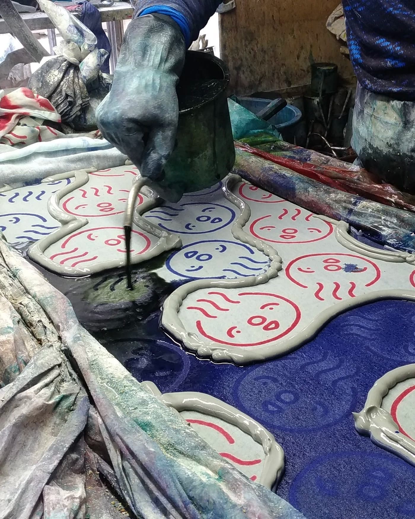 おふろくんおふろちゃんてぬぐい